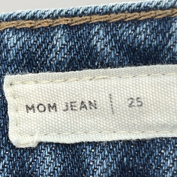 PACSUN Straight Leg Distressed Mom Jeans 90's Button Fly High Rise Size 25 - Picture 7 of 9